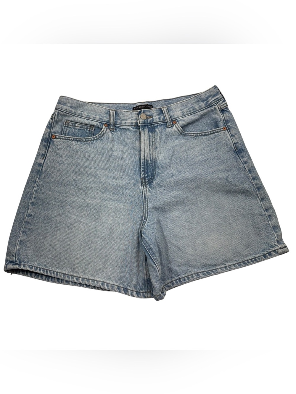 Sincerely Jules Retro Mom A-Line Fit Light Wash Denim Jean Shorts 11/31 90s Y2K